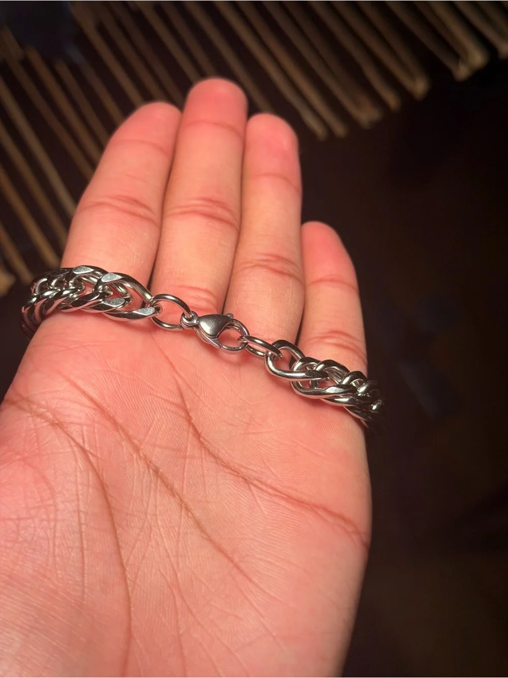 Silver Plated Cuban Link Bracelet — 8mm
